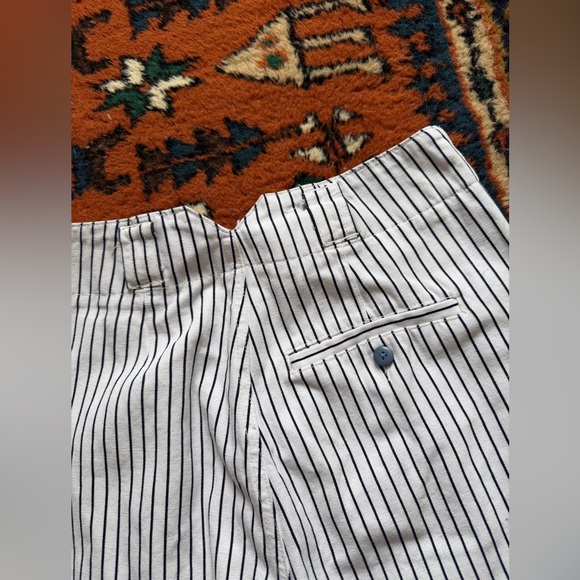 UO Mack Striped Pleated High-Waisted Trouser Pant - Picture 12 of 15